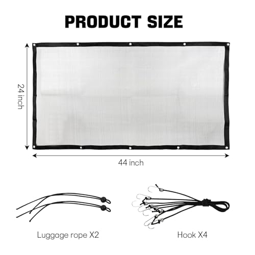 Hbxdeco Barreira de rede de carro para cães, barreira para cães de 111 cm × 61 cm, divisor de carro