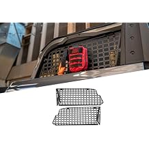 DV8 Offroad Rear Window Pocket Molle Panels for 2021-2025 Ford Bronco 2-Door | Wide Range of Mounting Options | Rigid Fitment | M6 Slots for Carriage Bolt Mounting | Fully Bolt-On Install | 3mm Steel