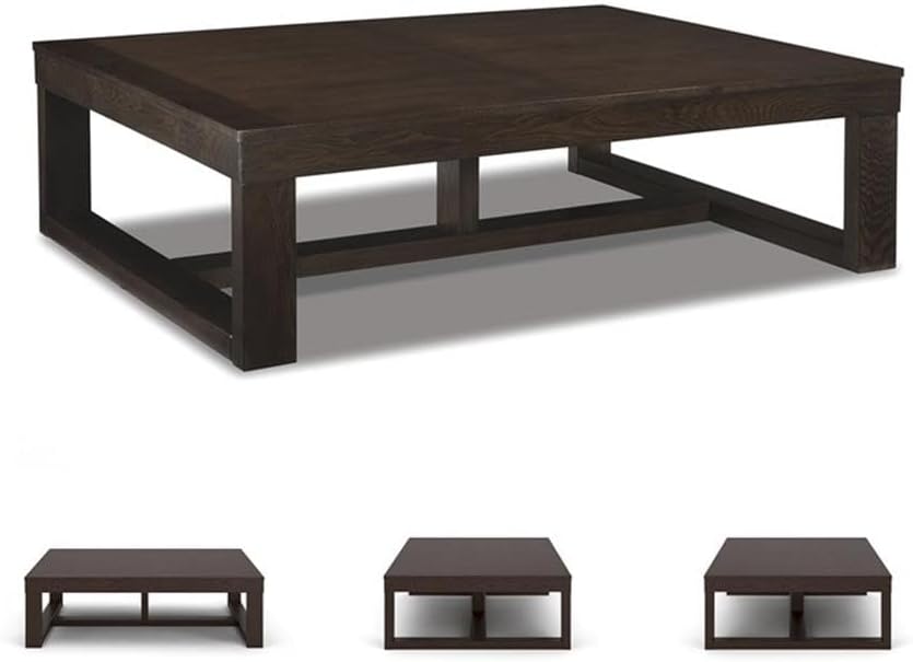 BOWERY HILL 3-Piece Coffee & End Tables Set in Dark Brown