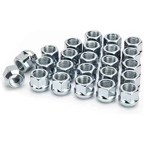 KSP M14X1.5 Open End Acorn Bulge Wheel Lug Nuts, Zinc Finish,3/4"(19mm) Hex 0.84”(21mm) Height Conical Seat 60 Degre for Truck/Tuner Aftermarket Rims Pack 24 pcs, 1 Year Support Cover