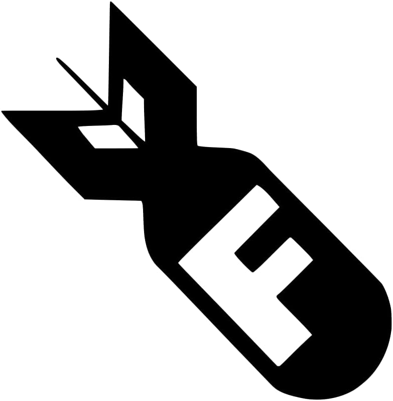 F Bomb Design #2 - Adhesivo de vinilo para ventana de coche, parachoques de laptop, casco de motocicleta, camión, refrigerador, caja de