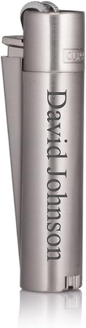 Limited Edition - Clipper Lighter ® Deep Laser Engraved Personalised Metal - Engraving Included for Birthdays, Anniversaries, Weddings and Valentines