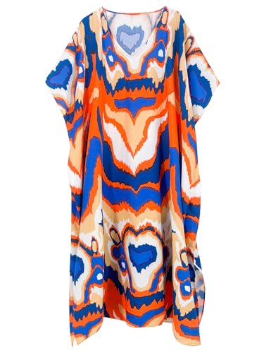 Image of Moss Rose Kaftan Dresses for Women Summer Swimsuit Cover up Caftan Dress