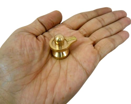Craftsofindia Brass Shivling for Puja - Hindu Shiv Lingam Idol for Home Temple Meditation and Spiritual Dcor - Size : 2.75 Cms