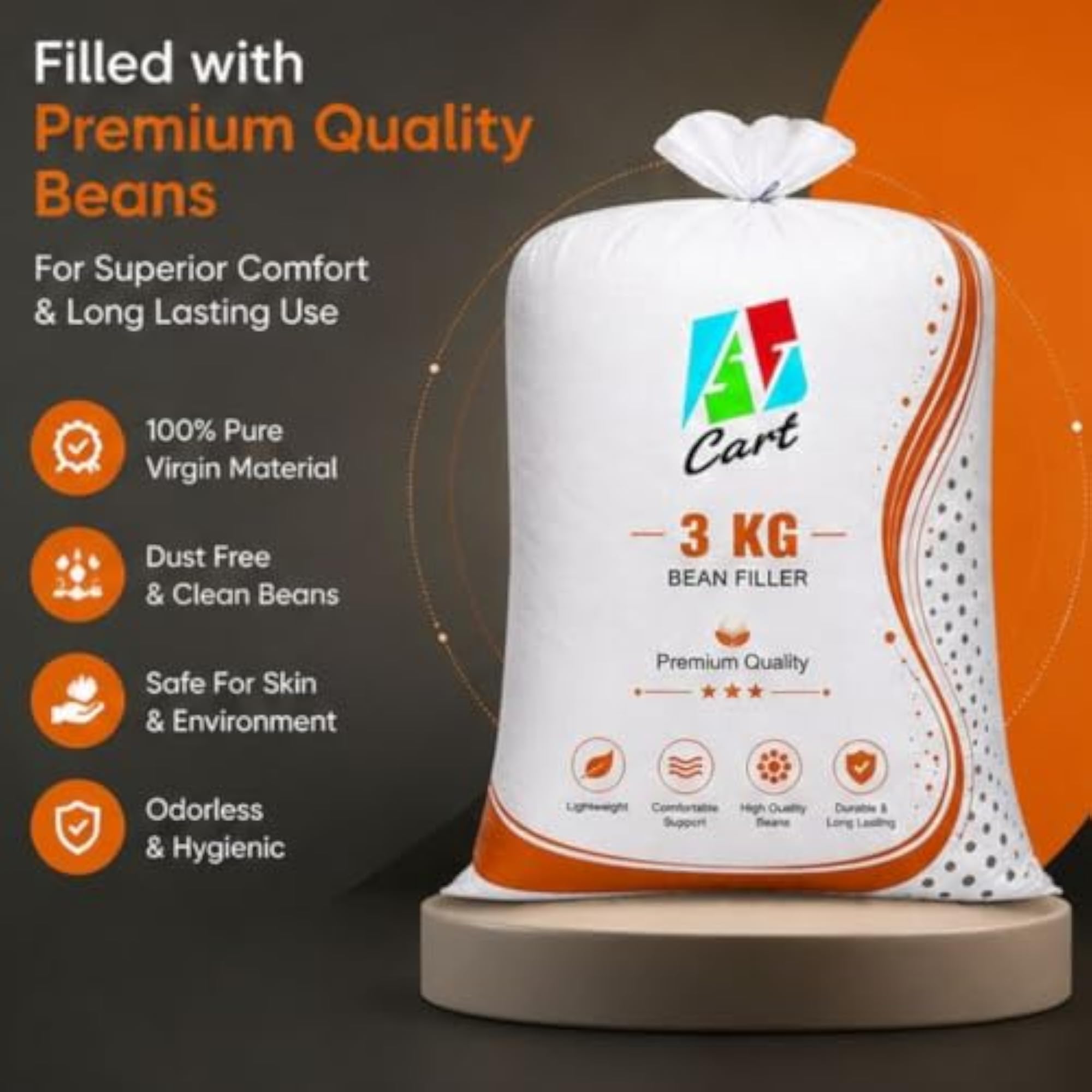 Lightweight Polystyrene Beads for Bean Bags, Soft and Durable