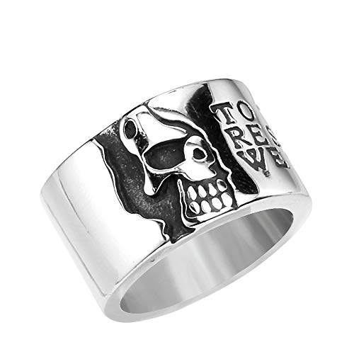 Image of Genuine Stainless Steel Ring Jewelry for Men Fashion Punk Biker Skull Rings