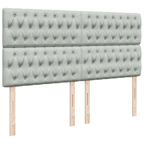 Doppelbetten Seniorenbett,Boxspringbett mit Matratze Hellgrau 200x200 cm Samt,Betten für Schlafzimmer Gästezimmer – Bild 8