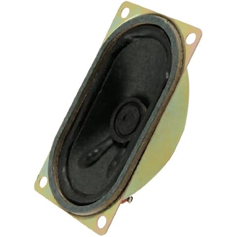 Sourcingmap Altavoz Rectangular 8Ohm 5W Negro/Latón Tonos Cover