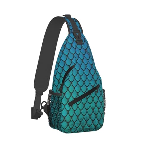 Mochila cruzada MyPiky con estampado azul para deporte unisex miniatura 2