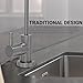 Metpure Non Air NSF Certified Gap RO Drinking Water Filtration System Water Dispenser Spout (Brushed Nickel) Euro Style with Drinking Water Faucet Wrench.