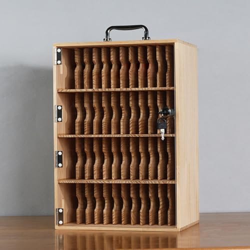 Wall-Mounted Portable Phone Safe Organizer with 12 Slots, Humanized Handle Design for Students & Factory Employees – Ideal Storage Solution for Workplace & School.