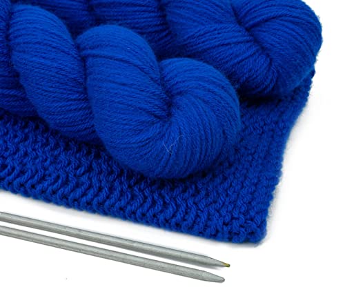 Image of Wool Pastel Color Acrylic Hand Knitting Yarn (Royal Blue) (Hanks-150Gms)