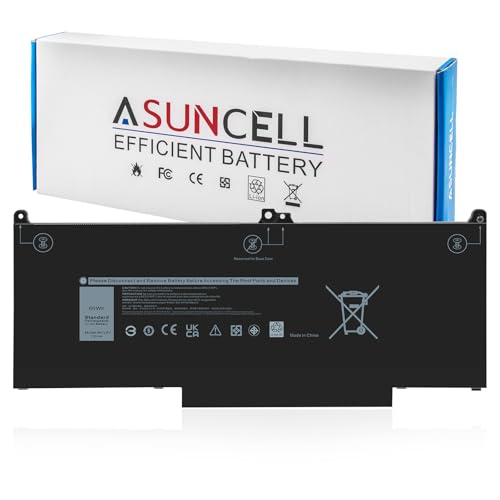 Image of ASUNCELL MXV9V Laptop Battery Replacement for Dell Latitude E7400 E7300 5300 5310 7300 7400, Latitude 5300 5310 2-in-1, P96G P97G P99G P100G 5VC2M 05VC2M 829MX 0829MX