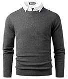 Autunm & Classique d'hiver Pull à col ras du cou: 5 couleurs unies disponibles : Noir, Gris, Beige, Bleu Marine, Bleu Royal. Taille : M, L, XL, XXL. Veuillez commander dans votre taille habituelle.
