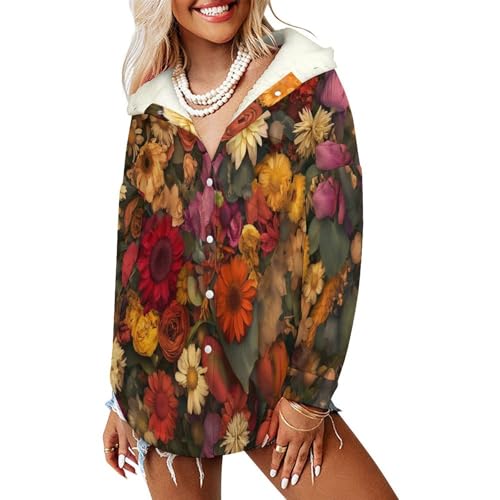 Manteaux polaire femme fleur séchée pour vos moments de détente cocooning
