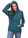 Bosmeer Womens Sweatshirt Camo Hoodie Long Sleeve Hooded Sweaters Workout Tunic Tops Fall Fashion Teal Blue XX-Large