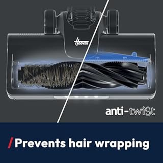 Hoover HF1 Plus Pet Cordless Stick Vacuum Cleaner with Anti Hair Wrap, Turbo Suction Mode, Up to 45min Runtime, with Motorised Pet Tool, Multi-Floor Nozzle and Crevice Tool [HF1P10P]