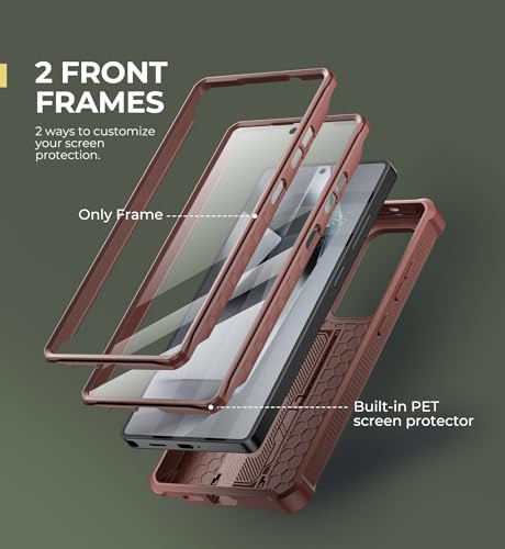 Image of Dexnor for Samsung Galaxy S25 Ultra Case with Built-in Slide Camera Cover & Screen Protector & Kickstand,Heavy-Duty Shockproof Rugged Case Full-Body Bumper Cover for Galaxy S25 Ultra(2025),Maroon Red | with Built-in Slide Camera Cover