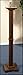 CB Walnut Stain Wood Paschal Candleholder with Brass Socket, 43 Inch (H)
