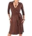 Produktbild Blue Banana - Wickelkleidkleid in Wildlederoptik - Braun - Gr:42