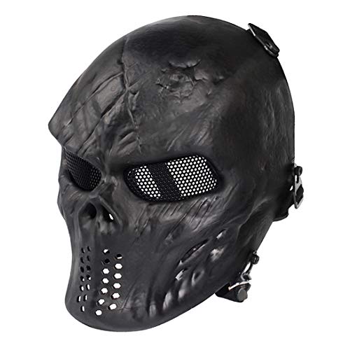 Anyoupin Paintball Mask,Skull Full Face Airsoft Mask with Mesh Army Fans Supplies M06 Tactical Mask  - //coolthings.us
