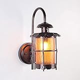 lanterne caleche laiton Applique murale d'extérieur élégante et fine, crée une atmosphère chaleureuse et romantique, idéale pour augmenter la visibilité nocturne et l'éclairage de sécurité./br