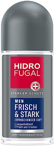 Hidrofugal Men Frisch & Stark Roll-on (50 ml), starker Antitranspirant Schutz mit erfrischendem Duft, langanhaltendes Deo für Männer ohne Ethylalkohol