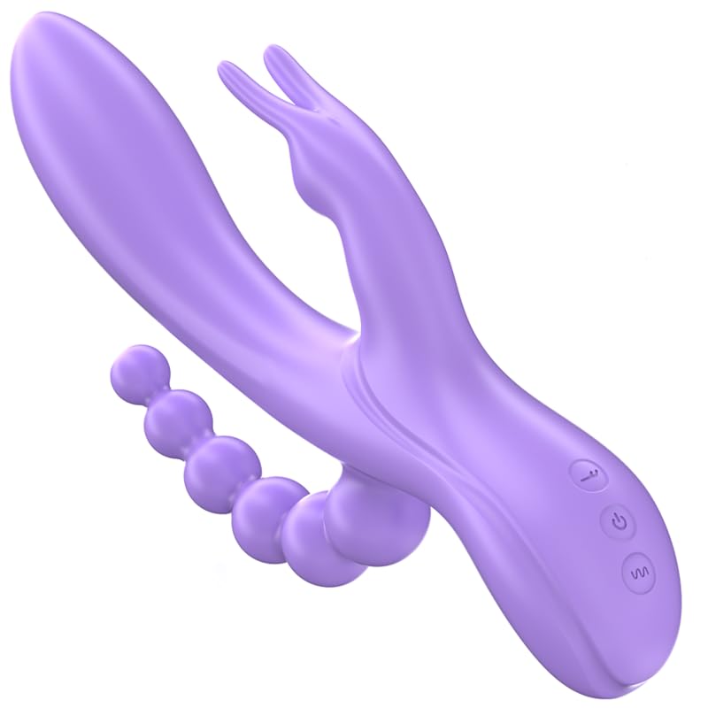 Intense - Vibromasseur rabbit triple - Stimulation vaginale, clitoridienne et anale