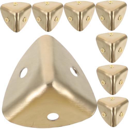 Housoutil 8pcs Stainless Furniture Corner Protectors Metal Desk Edges Bumpers for Table Corners