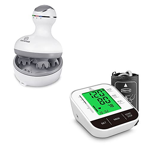 Comfier Cordless Scalp Massager Blood Pressure Monitor - Electric Head Massager With Kneading 84 Massage Nodes, Handheld Portable Head Scratcher Massager For Hair Growth, Deep Clean And Stress Relax #TOP21