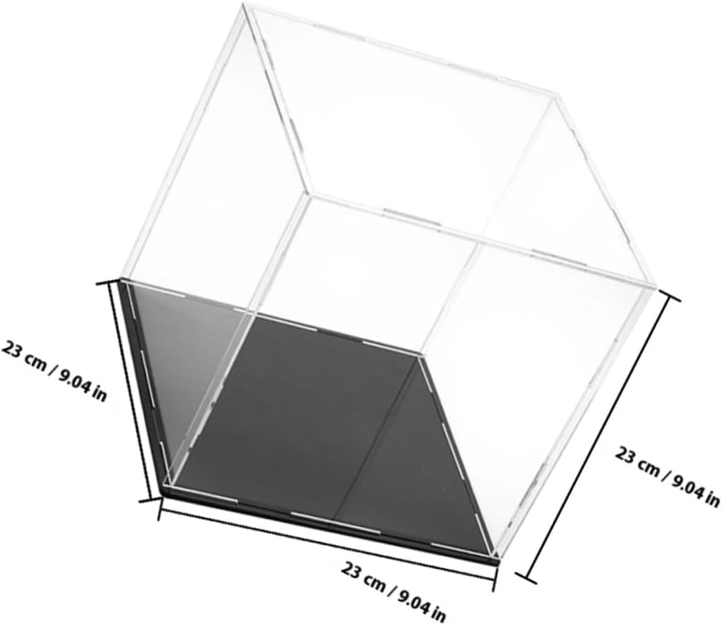 Acrylic Display Case Cube for Soccer Ball Collectibles 23x23x23cm Dustproof Figurine Storage Box Showcase Cabinet for Sports Memorabilia