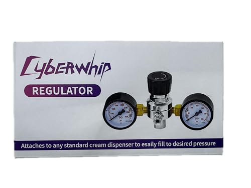 CYBERWHIP Pressure Regulator Valve for 580g 615g 640g 2.2L 3.3L 4.4L Tank, with Upgraded Adapter & 40 inch Hose Line on Dispenser