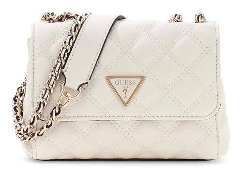 Sac convertible GUESS Giully II mini flap bag crème blanc pour femme élégante