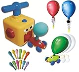 🚗🎈《 CREATIVO 》El juguete presenta una creatividad única y respetuosa con el medio ambiente. Combina el coche y el globo, y luego el globo lo impulsa. Cuando los niños juegan este juguete de bricolaje, colocan un globo en el automóvil y enchufan una bomba para inflar el globo y mantener el automóvil en funcionamiento.