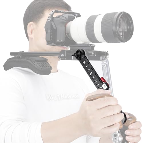 Image of NICEYRIG Rosette Mount Extension Arm for DSLR 15mm Shoulder Rig Support-637