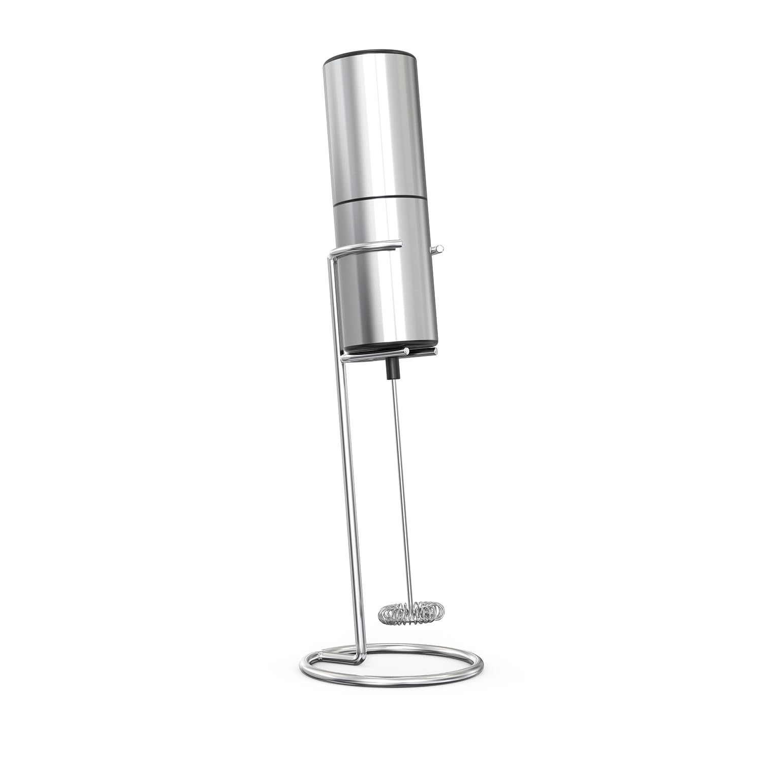 Electric Milk Frother Handheld, Stainless Steel Whisk for Coffee,Hot Chocolate,Matcha,Protein Powder,Mini Foam Maker with Stainless Steel body(Battery Operated with Stand)