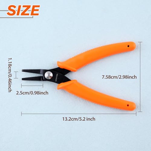 Image of 5.5 Inch Thin Flat Nose Pliers With Smooth Jaw - Precision Jewelry and Craft Making Tool for Wire Straightening - Duck Billed, Chain Nose, Micro Pliers