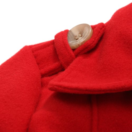 Richie House Big Girls' Double-Breasted Overcoatwith Belt Rh1288-B-7/8 Red #TOP4