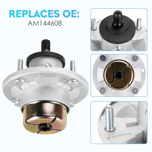 2 Pack Mower Spindle Assembly AM144608 Replace for John Deere X350 X330 X370 Z525E Z335E Z345R S240, Z335E Ztrak, Z335M Ztrak, Z345M Ztrak, Z345R Ztrak by PetMigo - Image 4