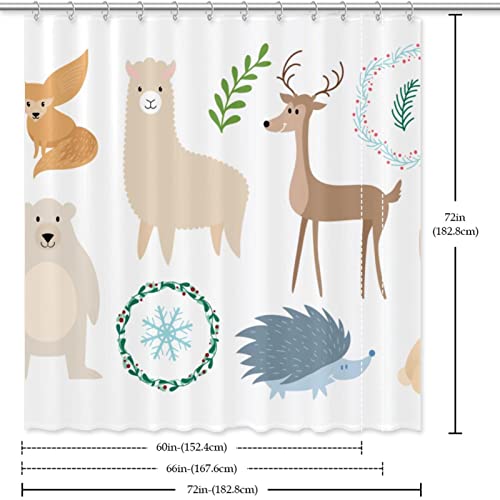 Rideau de douche anti éclaboussures Ink Animals-01 pour sol sec - 7