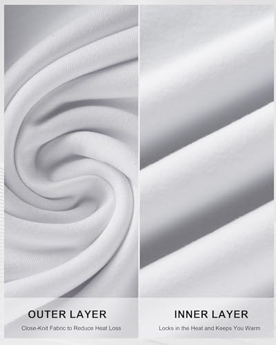 Mens Thermal Underwear Set - Fleece Lined Long Johns Thermals Top and Bottom Base Layer for Cold Weather Winter Ski3