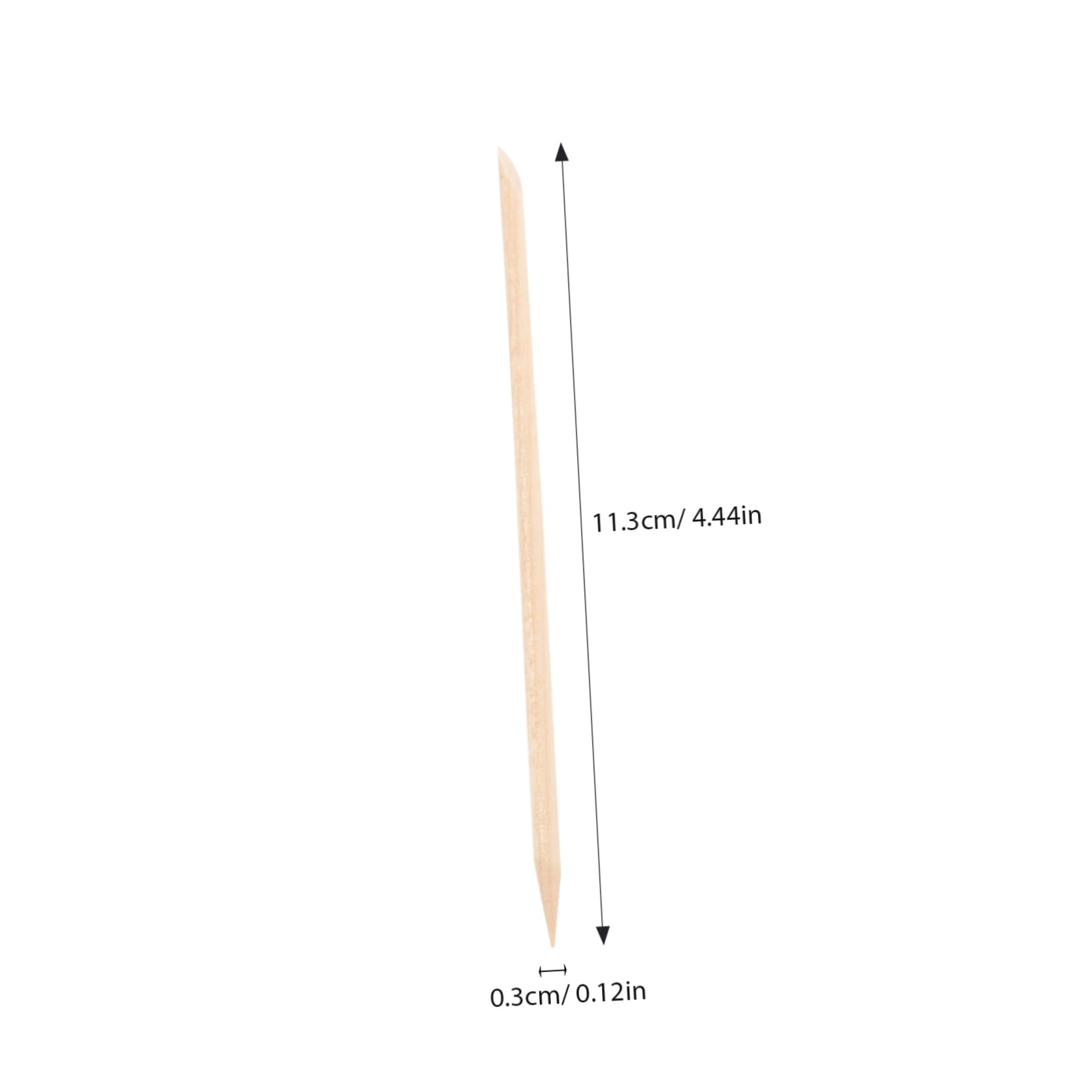 FOMIYES 100pcs Manicure Pusher and Ring Set Wood Nail File Cuticle Trimmer Stick for Nail Art