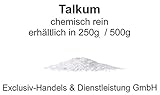 Chemisch rein Talkum Pulver, chemisch rein,geruchslos weich wasserabweisend und ohne Zustatzstoffe (500g)