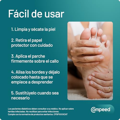 Miniatura 6 de Compeed Callos Medianos, Tratamiento Para Eliminar Los Callos De Los Pies, Pack 10 Uds.