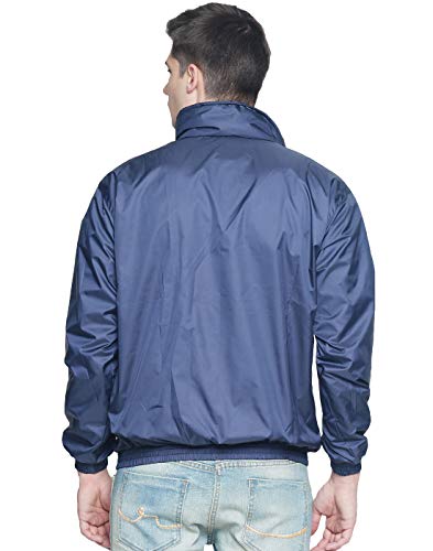 Image of OJASS Men OJASS Jacket for Men,Lightweight & Wind-Resistant with Reflective Bike Jacket for Man High Neck Relaxed Fit-Stylish Windbreaker for Outdoor & Biking Black With Grey