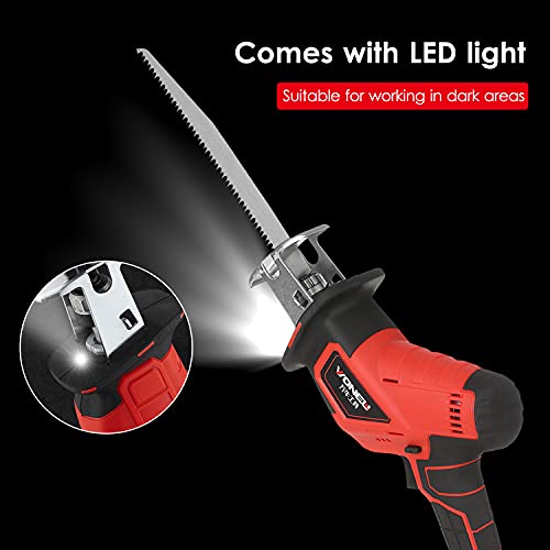 Funien Compacte accu-reciprozaag Elektrisch 21V Veelzijdige reciprozaag hand met hoog vermogen voor hout/PVC/metaal - Afbeelding 7