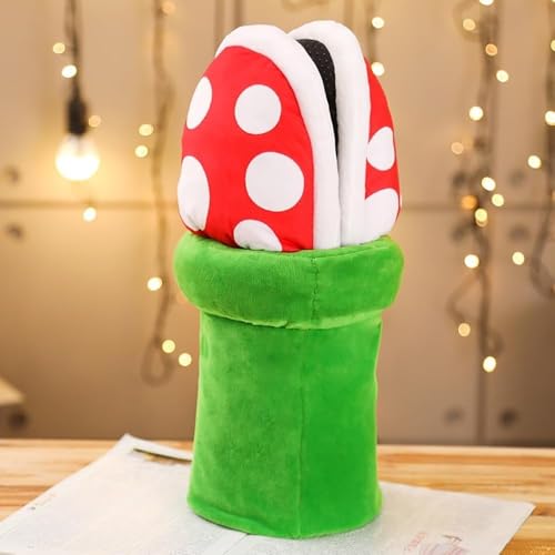 Piranha Plants Slippers, Funny Cartoon Cute Loafer with Pipe Pot Holder, Valentine's Day Gift4