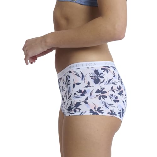Image of Nautica Women's Cotton Boyshort Underwear Set, 5-Pack