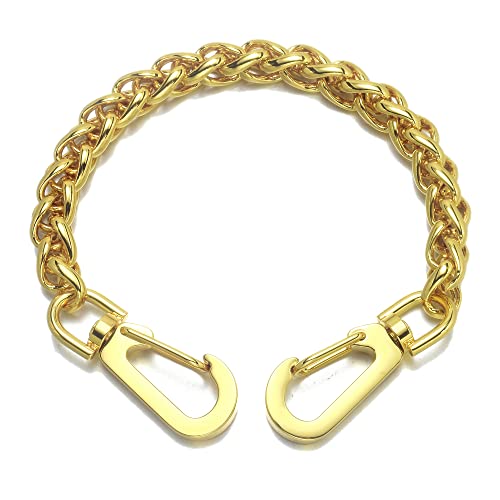 Image of 18K Gold Stainless Steel 8mm DIY Belt for Purse Shoulder Crossbody Hand Bag Accessories Replacement with Solid Buckles