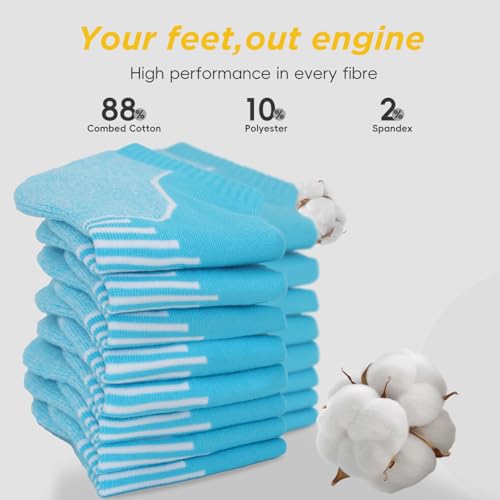 Begrily Women's Cushioned Ankle Low Cut Socks, Athletic Running Cotton Sock 8-Pairs4